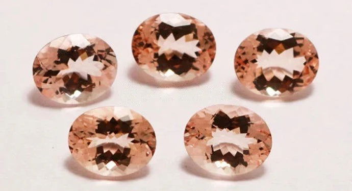 Certified Peach Morganite Loose Gemstone | buying AAA Cor de Rosa Gem | Oval Shape | 7x5mm 8x6mm 9x7mm 10x8mm | Natural Earth Mined