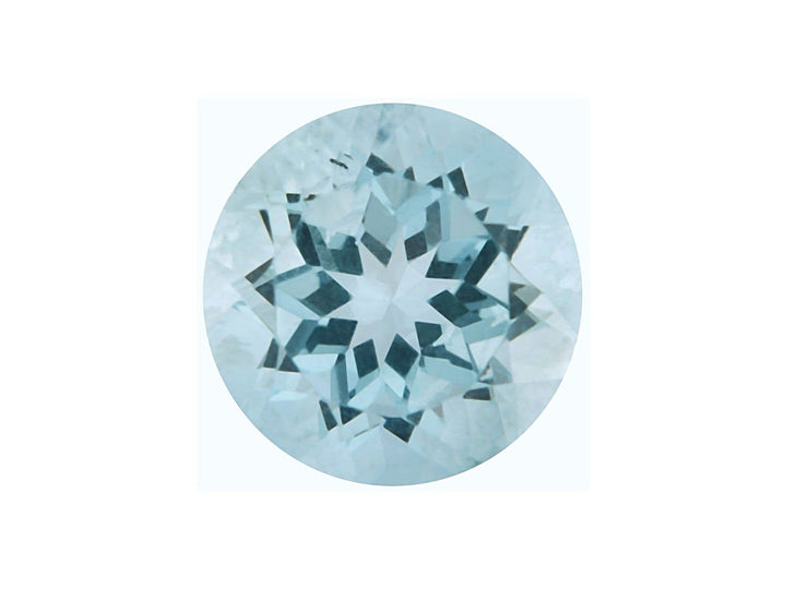 6.5MM Natural Blue Aquamarine AAAA Grade Round 0.92 Cts (AROU-126) - Bluestargemstones - - 