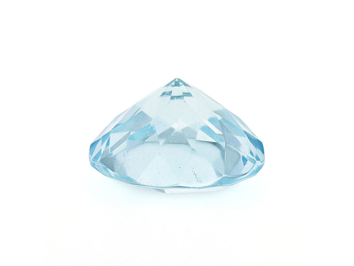 7MM Natural Blue Aquamarine A Grade Round 1.06 Cts (AROU-123) - Bluestargemstones - - 