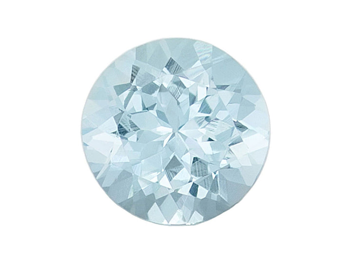 8MM Natural Blue Aquamarine A Grade Round 1.61 Cts (AROU - 113) - Bluestargemstones - - 