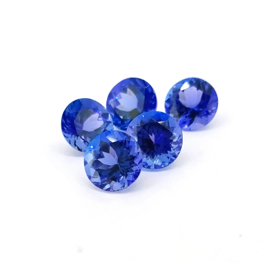 AAAA Grade Natural VIVID Tanzanite Round 1.70 Cts (TZRD003) - Bluestargemstones - - 