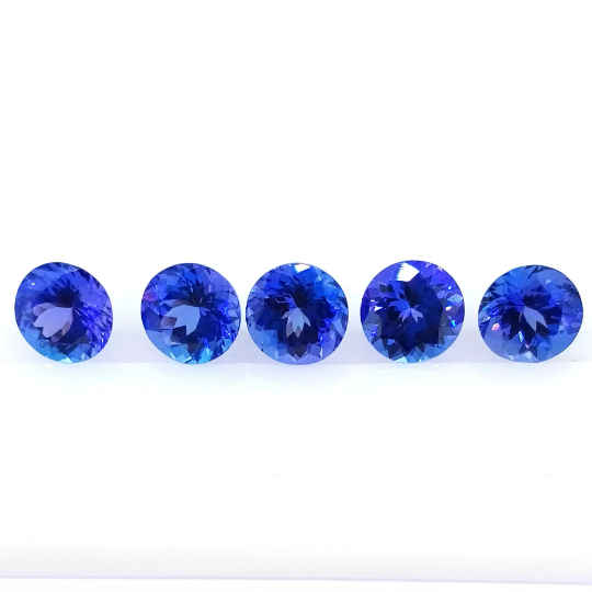 AAAA Grade Natural VIVID Tanzanite Round 1.70 Cts (TZRD003) - Bluestargemstones - - 