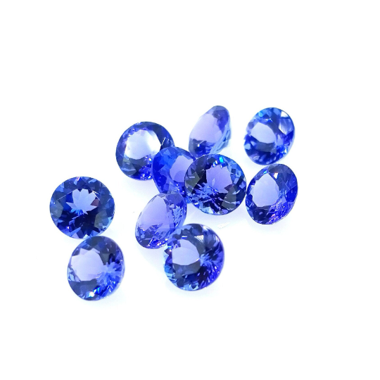 AAA Natural Blue Tanzanite 5.5mm Round Cut (TZRD015) - Bluestargemstones - - 