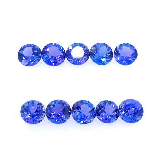 AAA Natural Blue Tanzanite 5.5mm Round Cut (TZRD015) - Bluestargemstones - - 