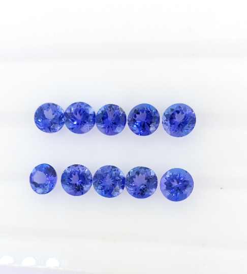 Natural VIVID Tanzanite AAA Round 0.95 Cts (TZRD004) - Bluestargemstones - - 