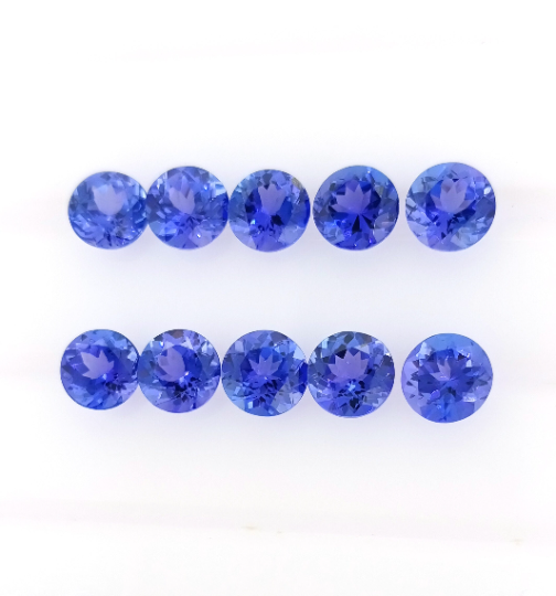 Natural VIVID Tanzanite AAA Round 0.95 Cts (TZRD004) - Bluestargemstones - - 