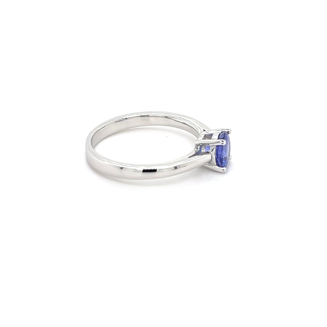 0.89ct Untreated Tanzanite Sterling Silver Ring (PJC17963R)