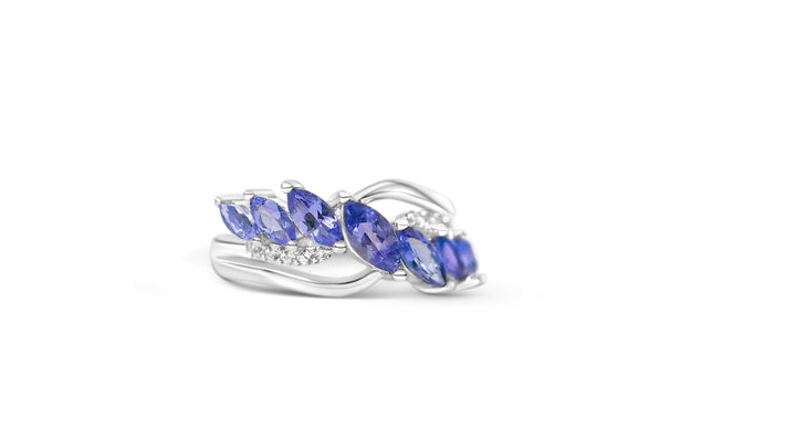 0.42ct Marquise Tanzanite Ring in 925 Sterling Silver (PJC21807R) - 0.42ct Marquise Tanzanite Ring in 925 Sterling Silver (PJC21807R)