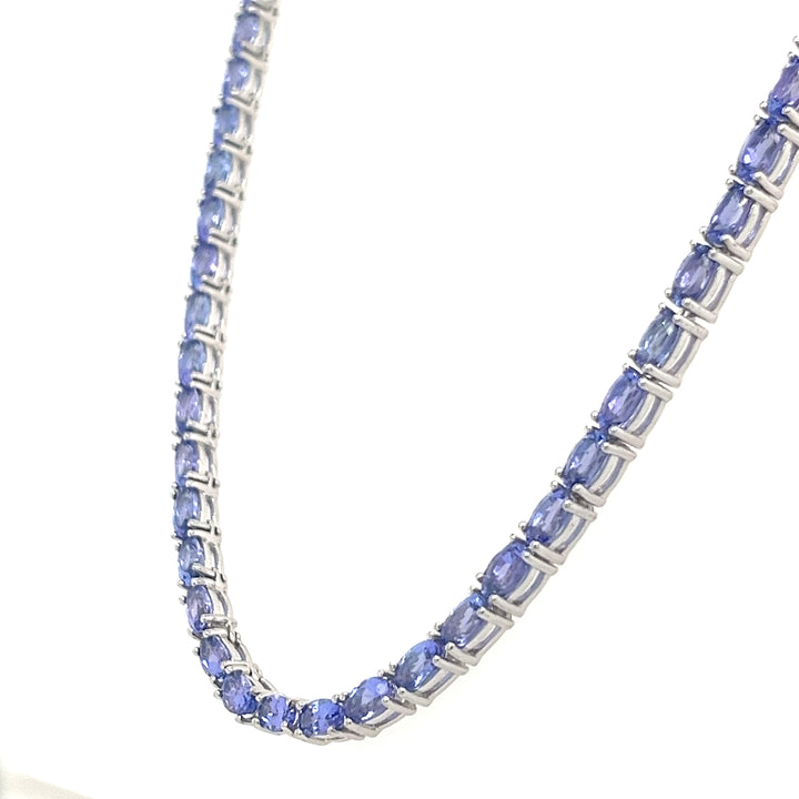 21.41 Carat Untreated Tanzanite Necklace: Nature's Beauty, Captured (PJC31564N)