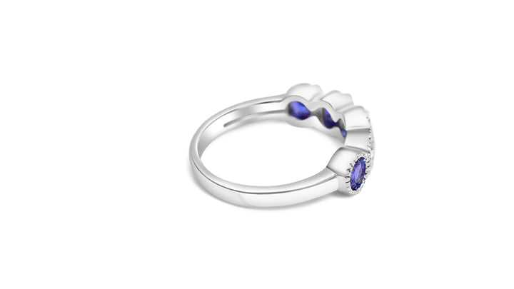 5-Stone Tanzanite Ring in Sterling Silver - 0.232ct (PJC31569R)