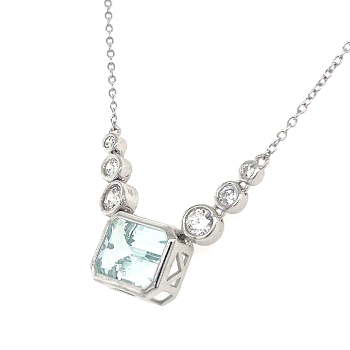 3.75 Carat Aquamarine Necklace: A Timeless Beauty (PJC31631N)