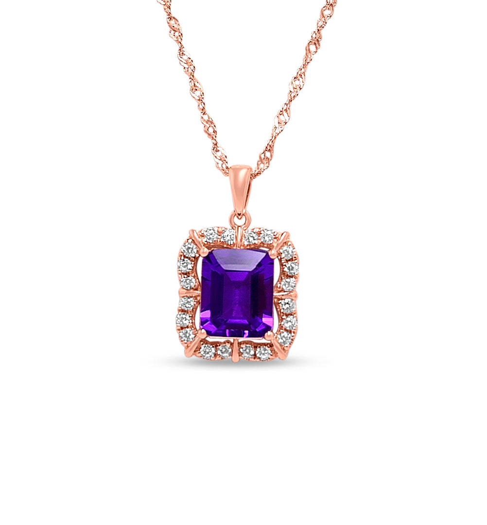 3.8 Carat Amethyst Halo Pendant (PJC31639P)