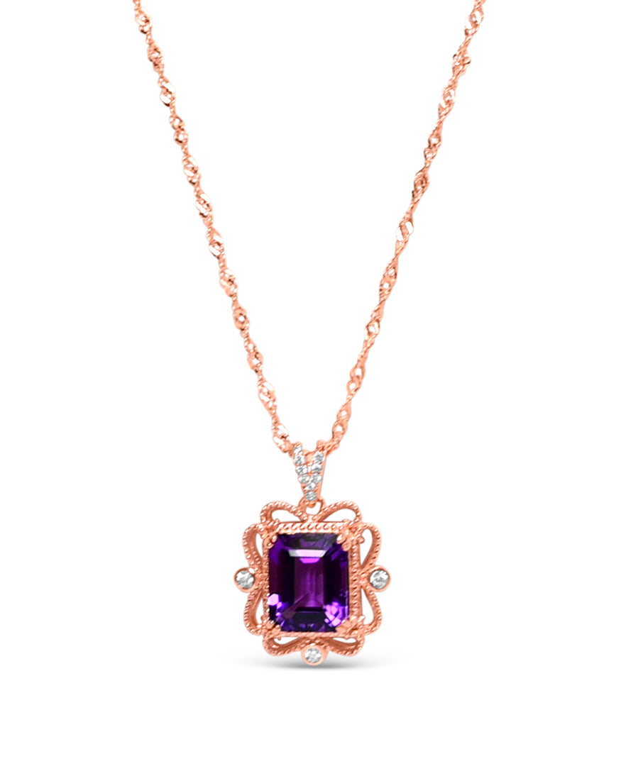 Calming Amethyst Pendant: Find Inner Peace with 4.33 Carats of Gemstone (PJC31656P)