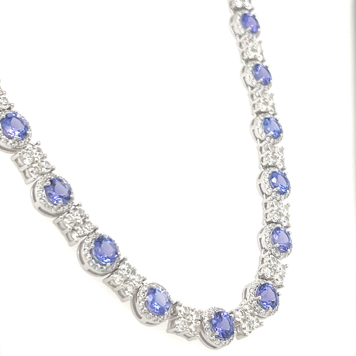 11.49 Carats of Tanzanite: A Dazzling Necklace (PJC32774N)