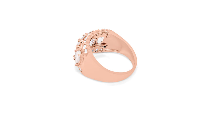 Elegant 5-Stone Morganite Ring, 2.08 Carats Total Weight (PJC3341R)