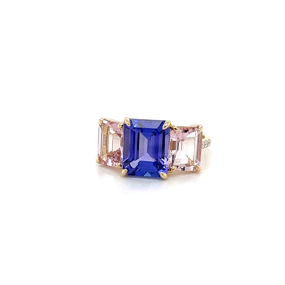 14K Yellow Gold Ring with 3.76 Carat Octagon-Cut Tanzanite Gemstone (PJC34165R)