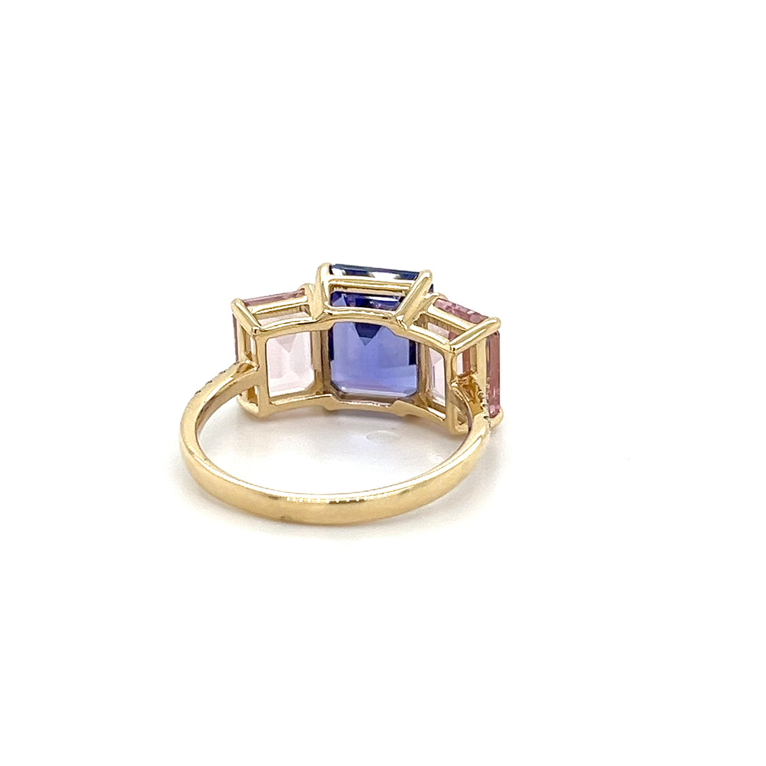 14K Yellow Gold Ring with 3.76 Carat Octagon-Cut Tanzanite Gemstone (PJC34165R)