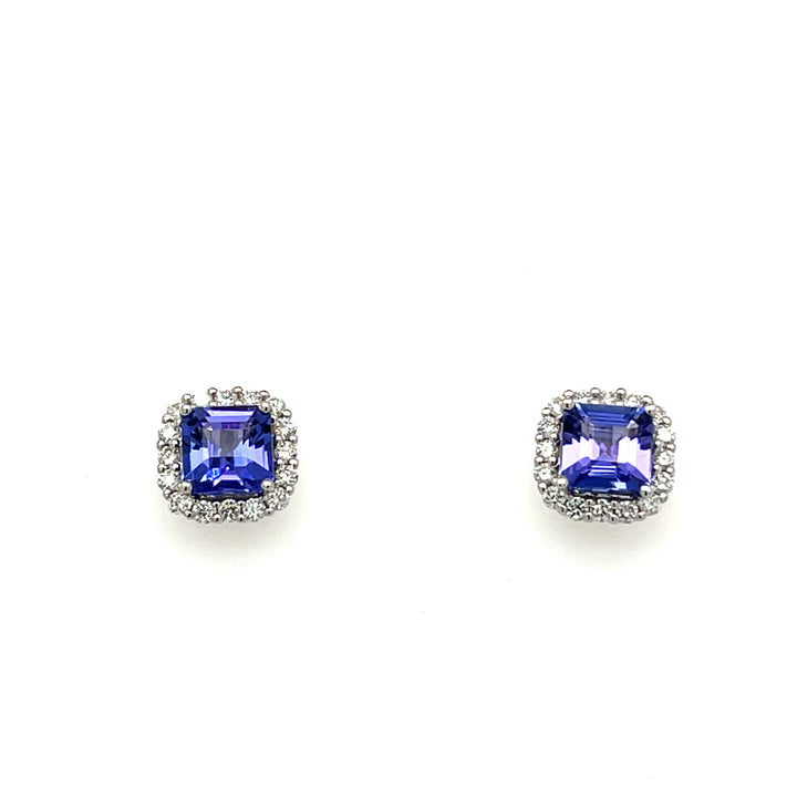 14K White Gold Rhodium-Plated Octagon-Cut Tanzanite Earrings – 2.31 Carats of Sophisticated Beauty (PJC34195E) - 14K White Gold Rhodium-Plated Octagon-Cut Tanzanite Earrings – 2.31 Carats of Sophisticated Beauty (PJC34195E)