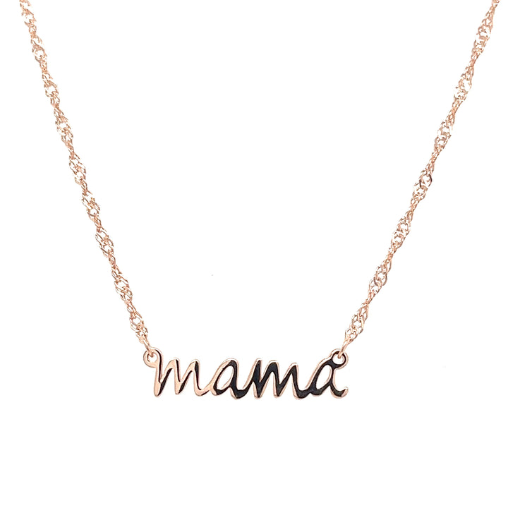 Rose Gold Mama Necklace - 925 Sterling Silver, 18" - Perfect Gift for Moms (PJC34455N -B ) - Rose Gold Mama Necklace - 925 Sterling Silver, 18