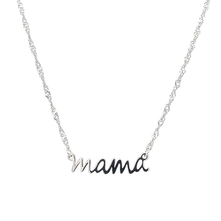 925 Sterling Silver Mama Necklace – Minimalist Mom Jewelry, 18'' Dainty Necklace (PJC34455N) - 925 Sterling Silver Mama Necklace – Minimalist Mom Jewelry, 18'' Dainty Necklace (PJC34455N)