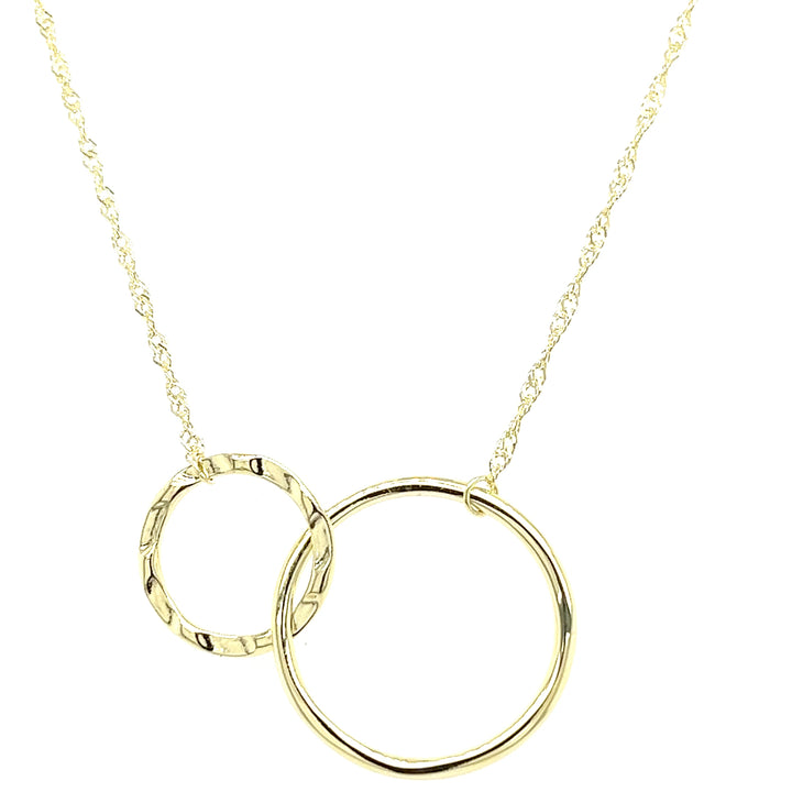 925 Sterling Silver Circle Charm Necklace - 18'' Minimalist Jewelry for Women | 3 Gold Options (PJC34457N-B) - 925 Sterling Silver Circle Charm Necklace - 18'' Minimalist Jewelry for Women | 3 Gold Options (PJC34457N-B)