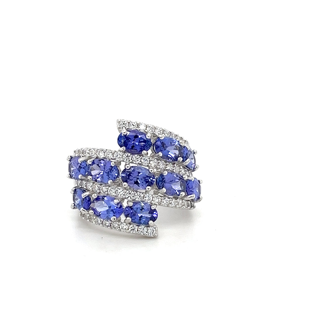 11 Oval Tanzanite Ring - 0.305ctw - 925 Sterling Silver (PJC6162R)