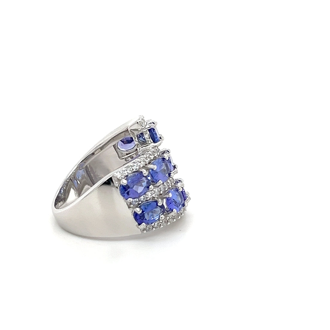 11 Oval Tanzanite Ring - 0.305ctw - 925 Sterling Silver (PJC6162R)